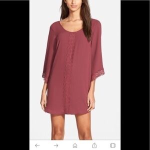 ASTR the label mauve lace shift dress. Sz S